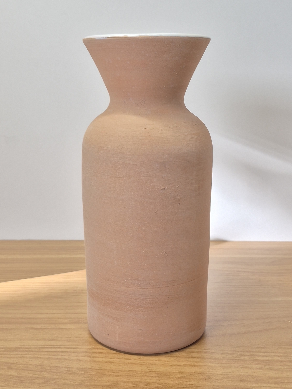 Vintage Italian Terracotta Vase 8.5" MCM Minimalist Made in Italy